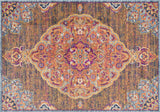 2' X 4' Rustic Orange Medallion Area Rug - Homeroots