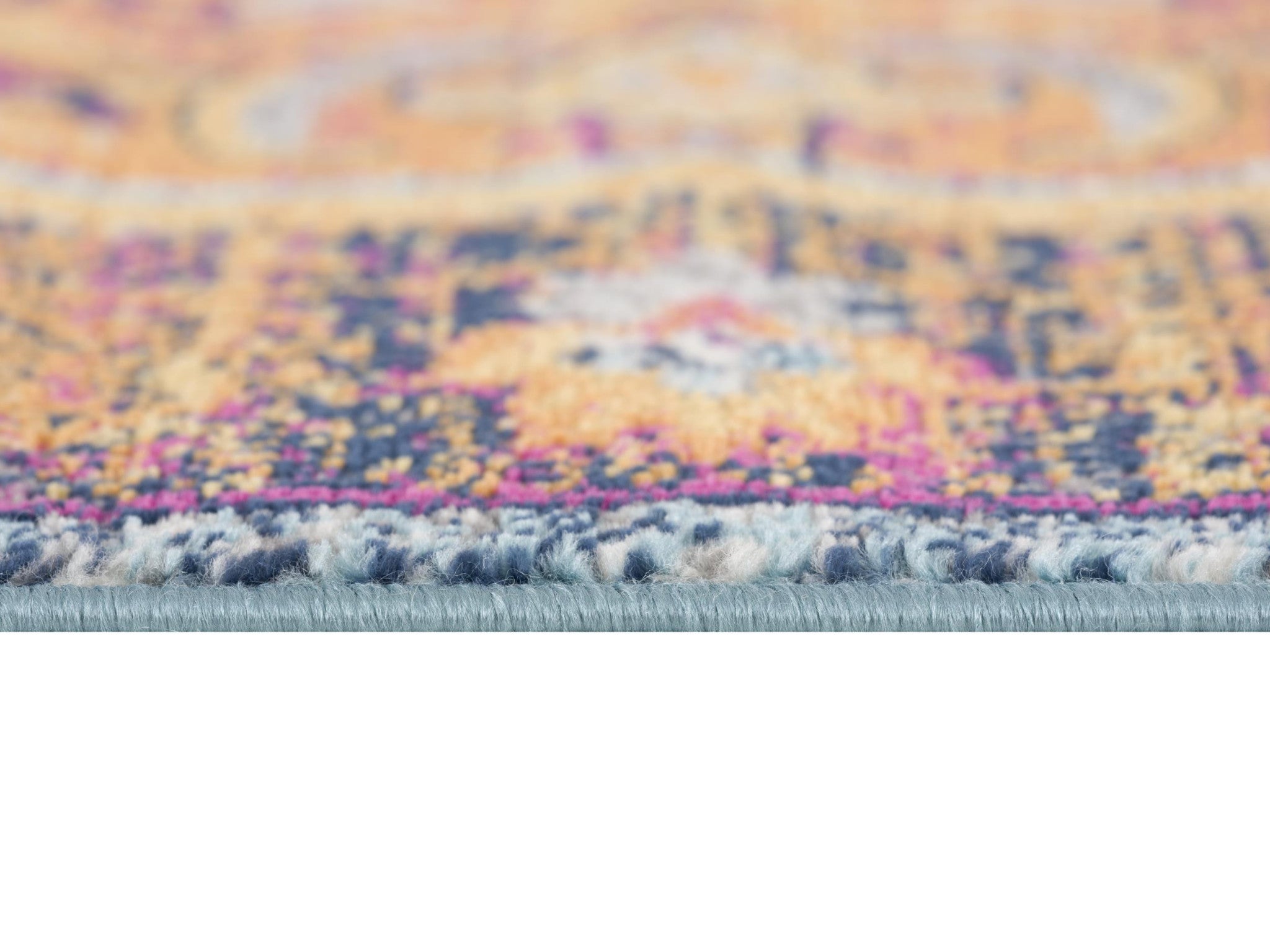 2' X 8' Rustic Orange Medallion Runner Rug