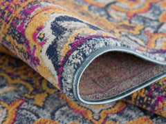 2' X 8' Rustic Orange Medallion Runner Rug