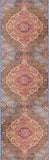 2' X 8' Rustic Orange Medallion Runner Rug - Homeroots