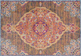 5' X 8' Rustic Orange Medallion Area Rug - Homeroots - Flyclothing LLC