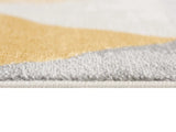 15' Runner Yellow and Ivory Geometric Runner Rug - Homeroots