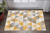 2' X 4' Yellow and Ivory Geometric Area Rug - Homeroots