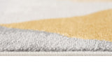 3' X 5' Yellow and Ivory Geometric Area Rug - Homeroots