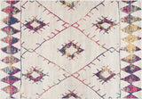 2' X 5' Cream Damask Area Rug - Homeroots