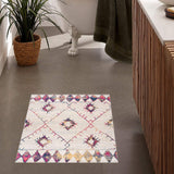 2' X 5' Cream Damask Area Rug - Homeroots - Flyclothing LLC