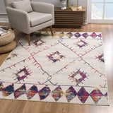 9' X 12' Cream Damask Area Rug - Homeroots - Flyclothing LLC