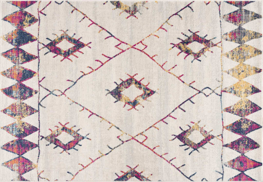 9' X 12' Cream Damask Area Rug - Homeroots - Flyclothing LLC