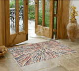 2' X 4' Cream Abstract Area Rug - Homeroots - Flyclothing LLC