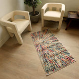 2' X 4' Cream Abstract Area Rug - Homeroots - Flyclothing LLC