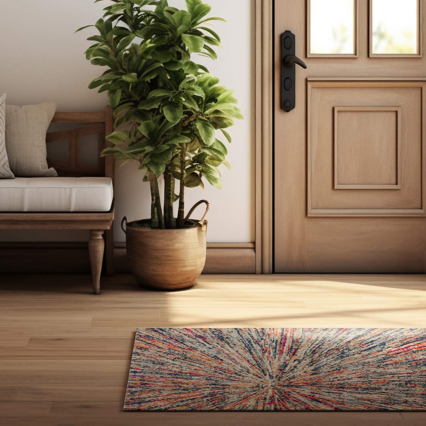 3' X 5' Cream Abstract Area Rug - Homeroots - Flyclothing LLC