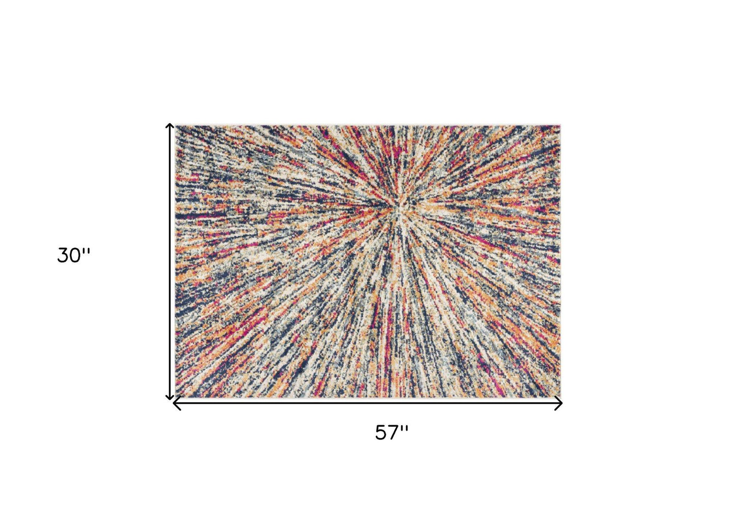3' X 5' Cream Abstract Area Rug - Homeroots - Flyclothing LLC