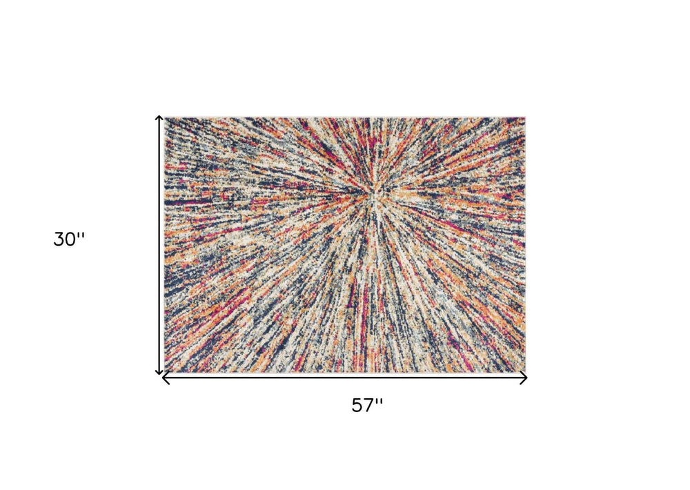 3' X 5' Cream Abstract Area Rug - Homeroots - Flyclothing LLC