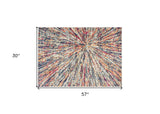 3' X 5' Cream Abstract Area Rug - Homeroots - Flyclothing LLC