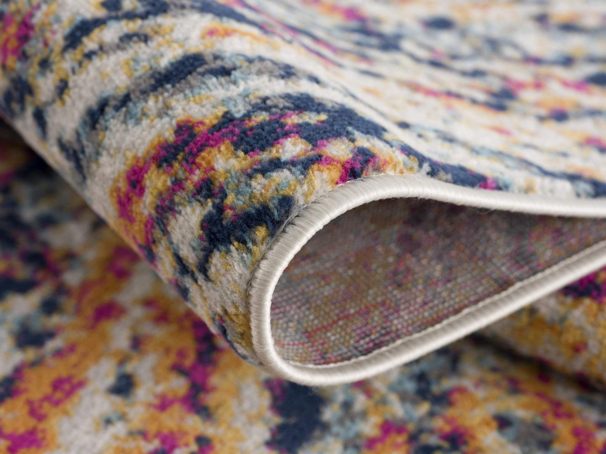 5' X 8' Cream Celestial Burst Abstract Area Rug - Homeroots - Flyclothing LLC