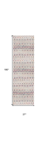 15' Cream Ikat Area Rug - Homeroots - Flyclothing LLC