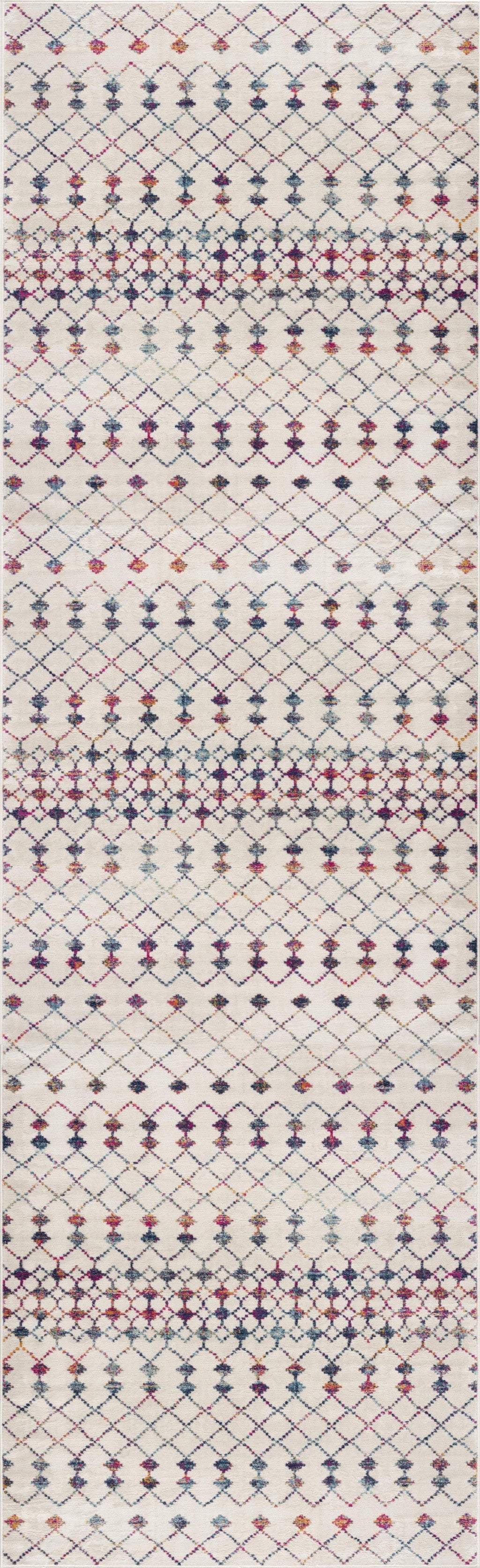 2' X 4' Blue and Ivory Ikat Area Rug - Homeroots - Flyclothing LLC