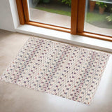2' X 4' Blue and Ivory Ikat Area Rug - Homeroots - Flyclothing LLC