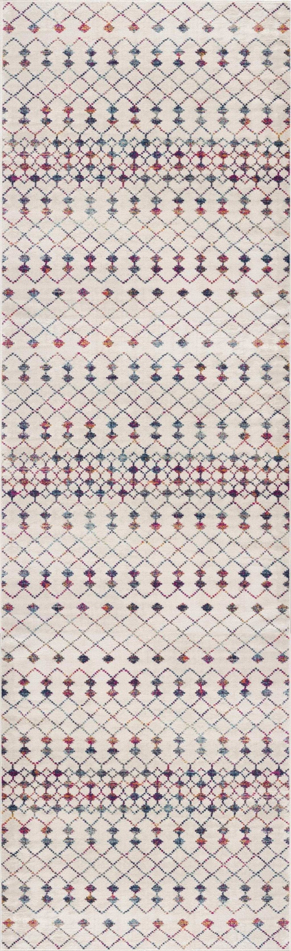 2' X 5' Cream Ikat Area Rug - Homeroots - Flyclothing LLC