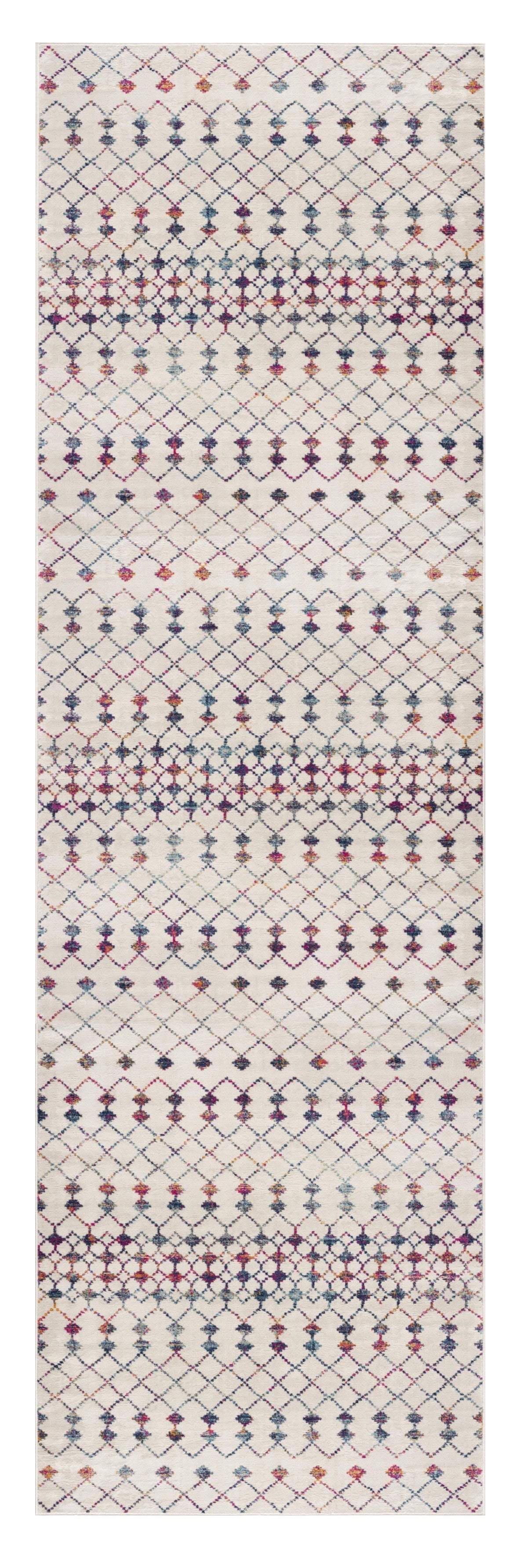 2' X 6' Cream Ikat Area Rug - Homeroots - Flyclothing LLC