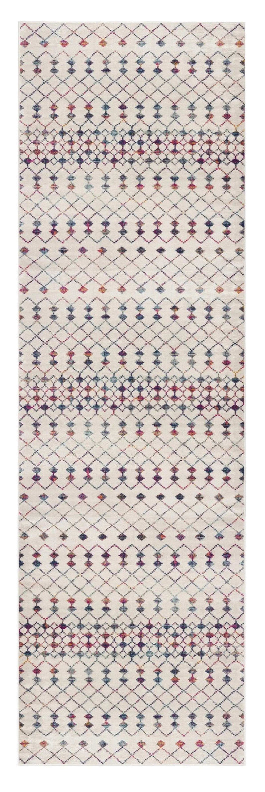 2' X 6' Cream Ikat Area Rug - Homeroots - Flyclothing LLC