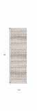 2' X 6' Cream Ikat Area Rug - Homeroots