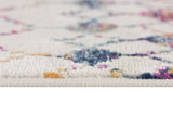8' Cream Ikat Area Rug - Homeroots