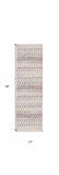 8' Cream Ikat Area Rug - Homeroots