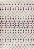 5' X 8' White Modern Geometric Grid Area Rug - Homeroots