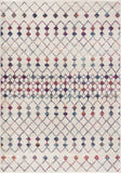 7' X 10' White Modern Geometric Grid Area Rug - Homeroots