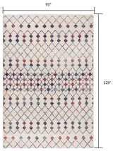 8' X 11' White Modern Geometric Grid Area Rug - Homeroots - Flyclothing LLC