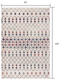 8' X 11' White Modern Geometric Grid Area Rug - Homeroots