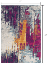 2' X 4' Gray and Ivory Abstract Area Rug - Homeroots - Flyclothing LLC