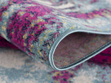 9' X 13' Gray and Magenta Abstract Area Rug - Homeroots - Flyclothing LLC