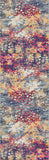 6' Runner Blue and Ivory Abstract Runner Rug - Homeroots