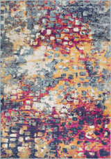 4' X 6' Teal and Gold Abstract Washable Area Rug - Homeroots - Flyclothing LLC