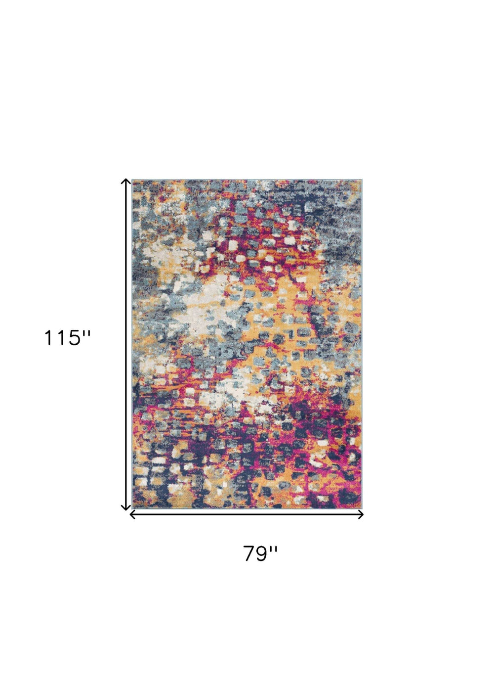 6' X 9' Blue and Ivory Abstract Area Rug - Homeroots - Flyclothing LLC