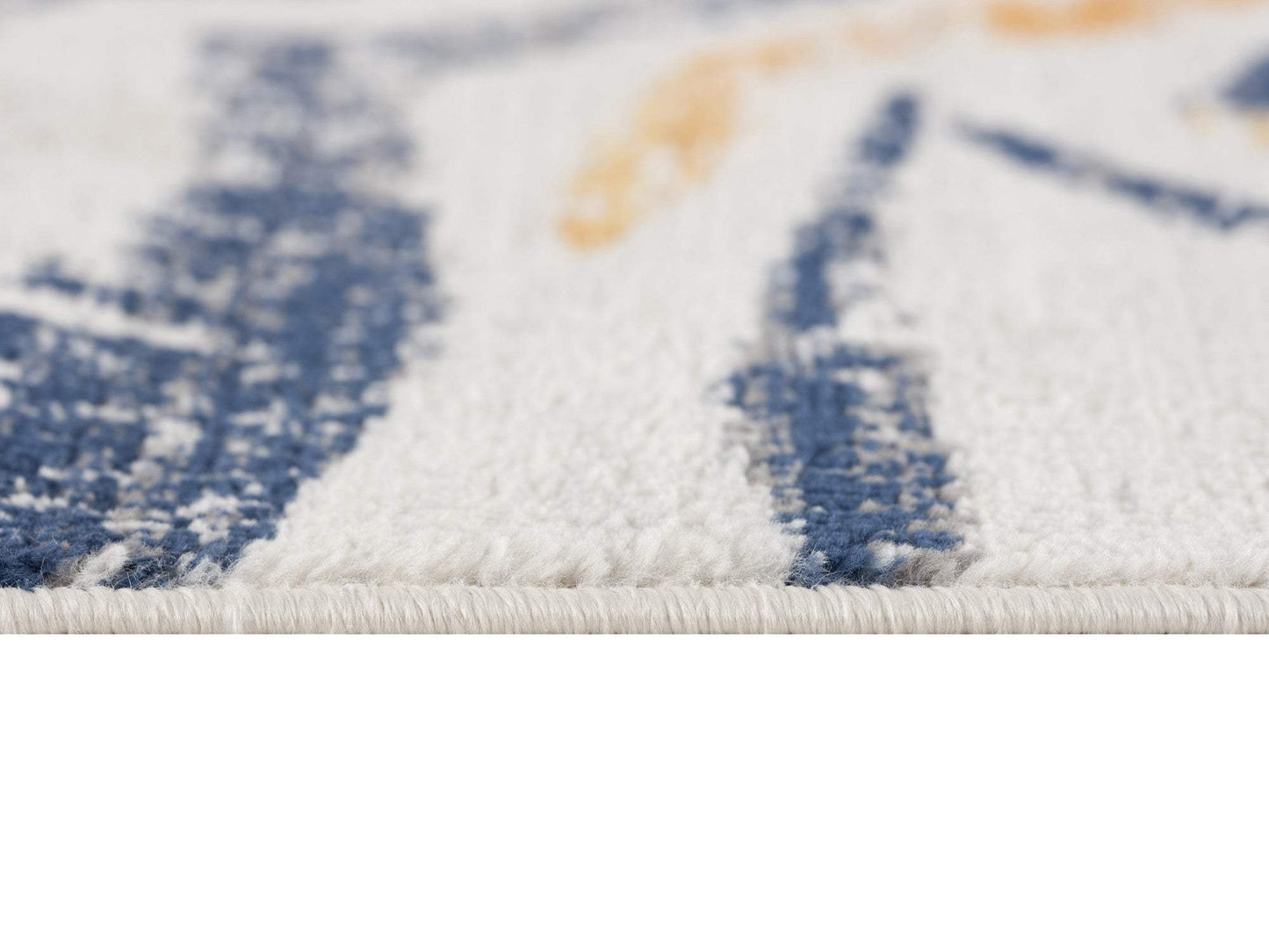 2' X 4' Blue and Gold Abstract Area Rug - Homeroots - Flyclothing LLC