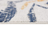 2' X 4' Blue and Gold Abstract Area Rug - Homeroots - Flyclothing LLC