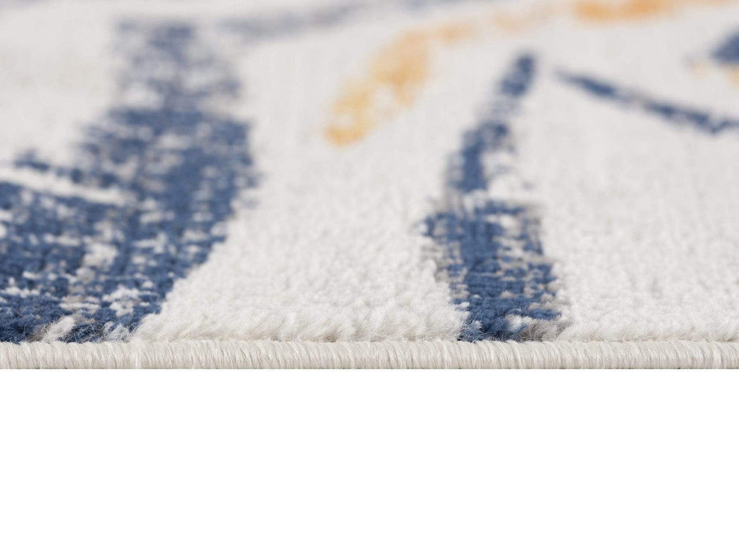 4' X 6' Blue and Gold Abstract Area Rug - Homeroots - Flyclothing LLC