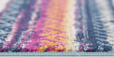 3' X 5' Multicolor Irregular Striped Area Rug - Homeroots