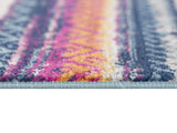 4' X 6' Multicolor Irregular Striped Area Rug - Homeroots