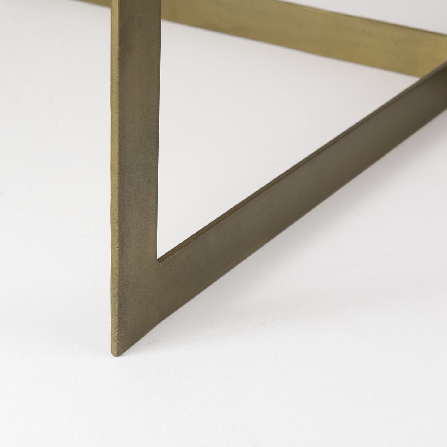 34" Beige Metal Square Coffee Table - Homeroots - Flyclothing LLC