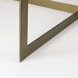 34" Beige Metal Square Coffee Table - Homeroots - Flyclothing LLC