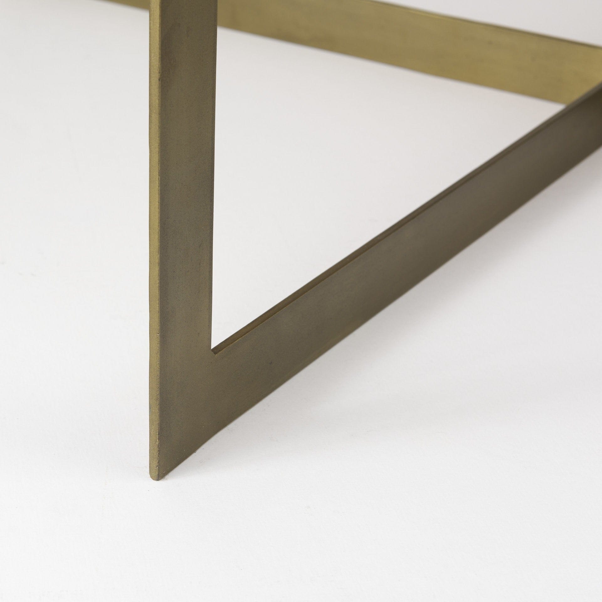 34" Beige Metal Square Coffee Table - Homeroots - Flyclothing LLC