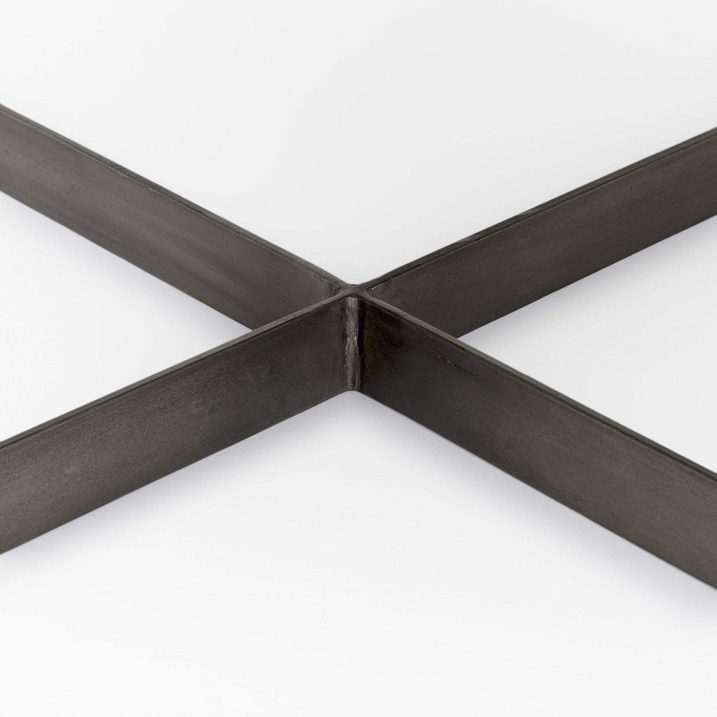 34" Brown Solid Wood And Metal Square Coffee Table - Homeroots - Flyclothing LLC