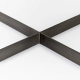 34" Brown Solid Wood And Metal Square Coffee Table - Homeroots