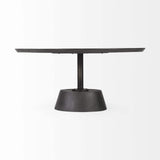 Black Wooden Pedestal Base Coffee Table - Homeroots - Flyclothing LLC