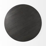 Black Wooden Pedestal Base Coffee Table - Homeroots