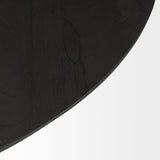 Black Wooden Pedestal Base Coffee Table - Homeroots